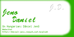 jeno daniel business card