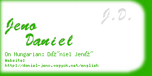 jeno daniel business card